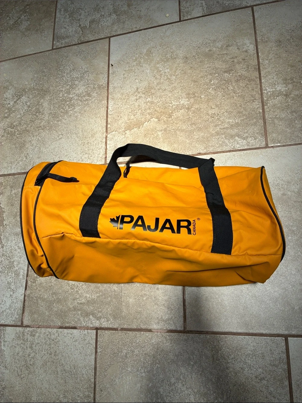 Pajar Men's Orange Duffel Bag with Black Straps